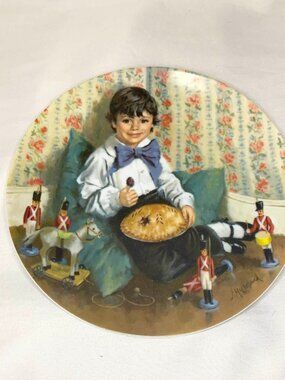 John McClelland Mother Goose Series Reco Plate #4 “Little Jack Horner” – Vintage